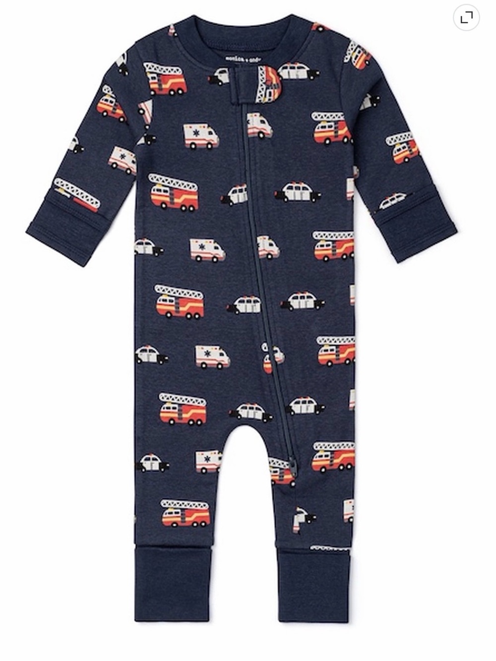 Baby Navy Firetruck & Ambulance Footie One-Piece